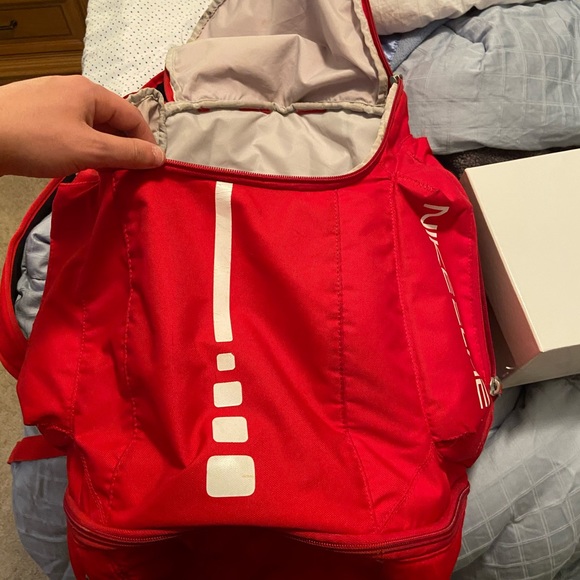 red basketball backpack